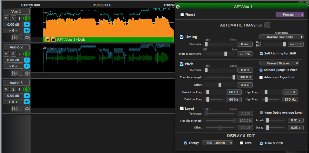 Manual Edit - set process controls